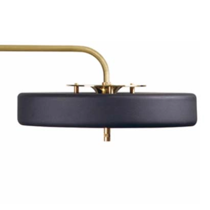 Salonowy kinkiet CGARTDECO2000BK okrągły czarny złoty