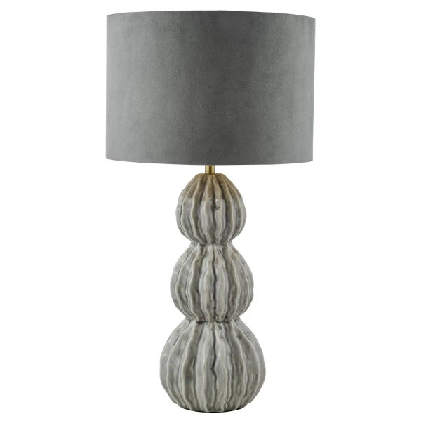Nocna lampka tkaninowa Lorelai LOR4239 tuba do sypialni szary
