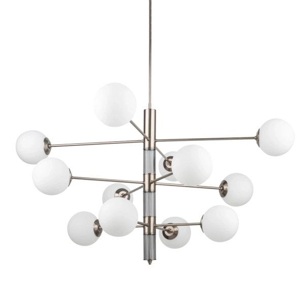Lampa wisząca do salonu Ultimo ULT-ZW-12 (T) molekułowa biała tytan