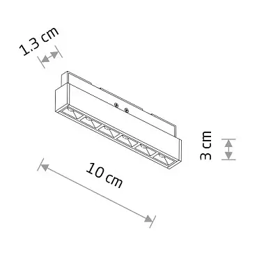 Liniowa lampa do szyn 1-obwodowych 11718 LED 5W 3000K czarna