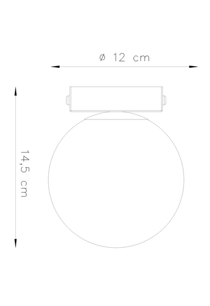 Lampa sufitowa Yoli SL.1146 Sollux kula do przedpokoju biała