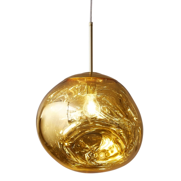 Wisząca połyskująca lampa GLAM MP-1239-280 gold do salonu kula złota