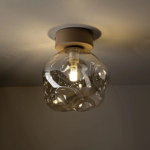 Lampa ścienna glamour Lava 11104 szklana do jadalni beżowa
