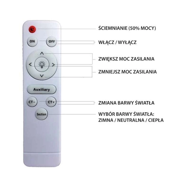 LAMPA sufitowa SIENA ML3703 Milagro okragła OPRAWA natynkowa LED 80W 3000-6000K plafon biały