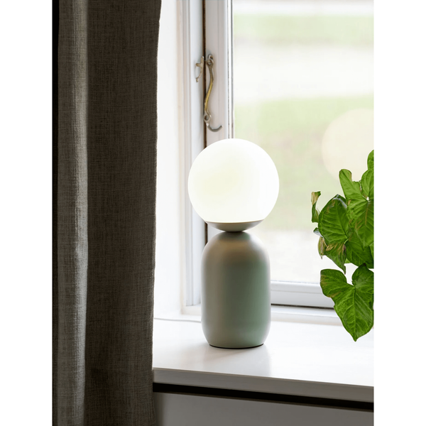 Kulista lampka stołowa NOTTI 2011035023 na komodę szklana zielony