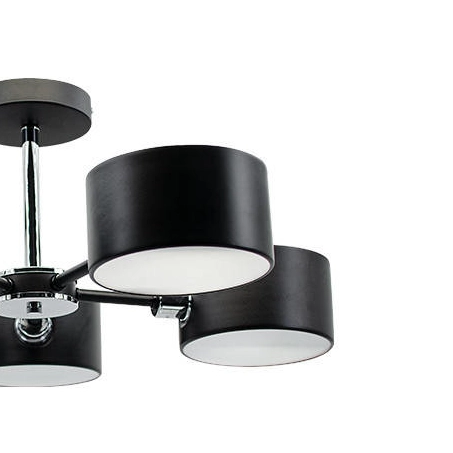 LAMPA sufitowa 3020/5 BL 8C Elem abażurowa OPRAWA metalowe molekuły czarne chrom