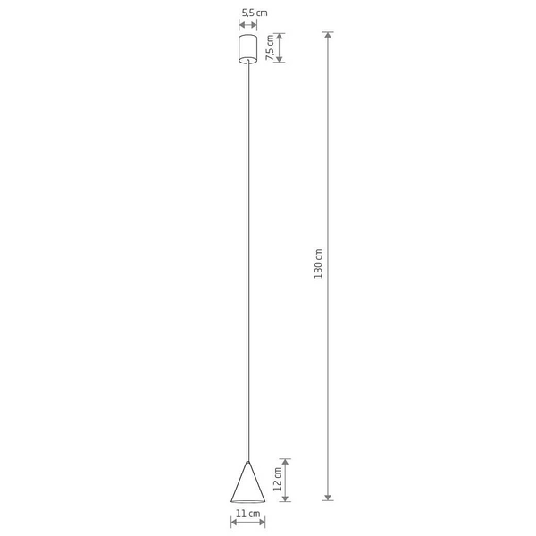 Wisząca lampa nad stół ZENITH 11456 trójkątna pomarańczowy