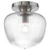 Szklana lampa sufitowa do jadalni Abrielle ABR5208 ryflowany nikiel