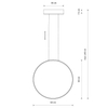 Lampa wisząca ring Circolo 10861 Nowodvorski LED 21W 4000K czarna biała