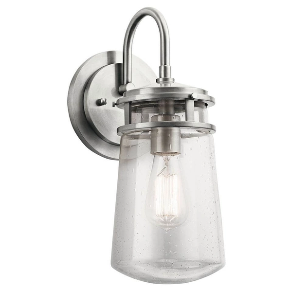 Elewacyjna LAMPA zewnętrzna Lyndon KL-LYNDON2-M-BA Elstead Kichler ścienna OPRAWA ogrodowa szklana outdoor IP44 aluminium