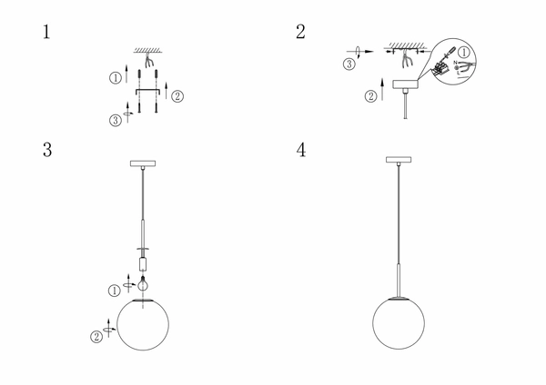 Wisząca lampa loftowa Dione 108268 ball nad stół przydymiona złota