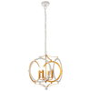 Nowoczesna lampa świecznikowa L&-191922 Light& zwis biała złota