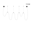 Wąż LED LED LASSO biały czarny MSE15011004952 70W 3000-4000K CCT