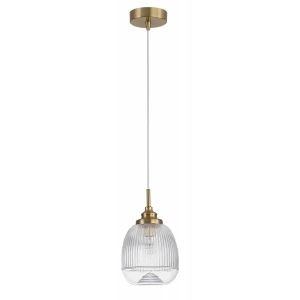 Salonowa lampa wisząca MOND LE41851 szklana złoty przezroczysty