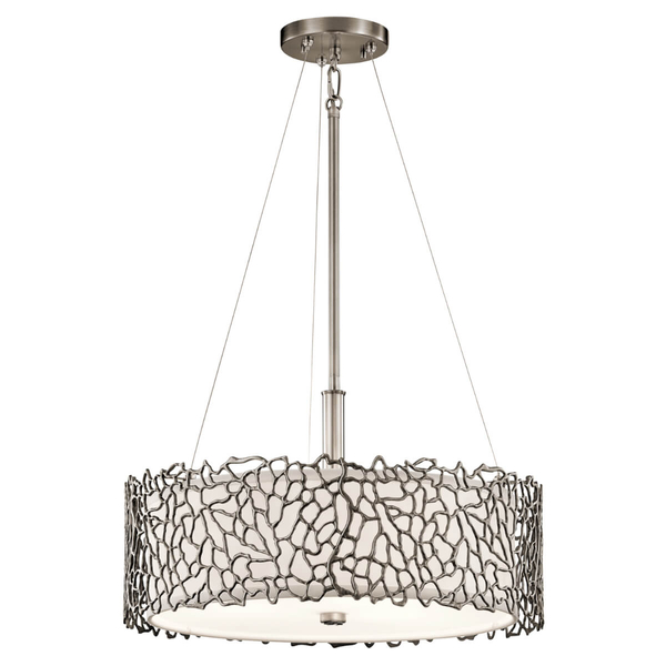 Okrągła lampa wisząca Silver Coral KL-SILVER-CORAL-P-A Kichler srebrny
