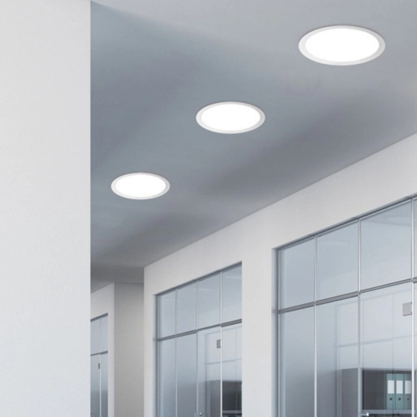 Okrągła lampa sufitowa 2245607 Candellux oczko do jadalni białe