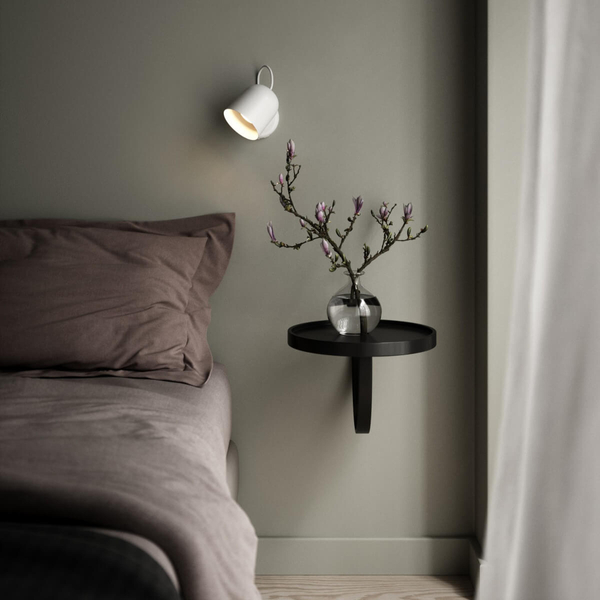 Pojedyncza lampa ścienna Angle 2120601001 DFTP obracana do salonu biała