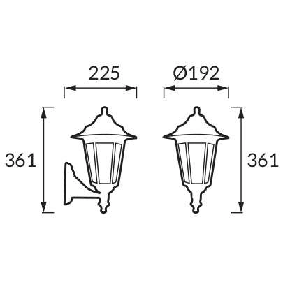 Zewnętrzna LAMPA ścienna BEGONYA2 03080 Ideus elewacyjna OPRAWA latarenka na taras outdoor IP44 biała laterna