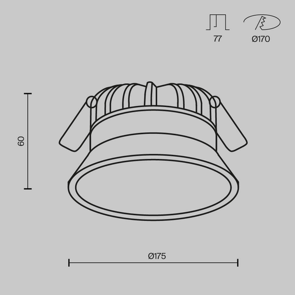 Lampa sufitowa Okno DL055-24W3-4-6K-W Maytoni LED 24W IP44 okrągła biała