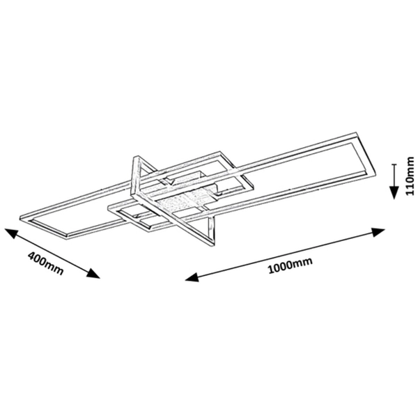 Ledowa lampa sufitowa Thabita 6867 plafon 35W 4000K nad łóżko satyna