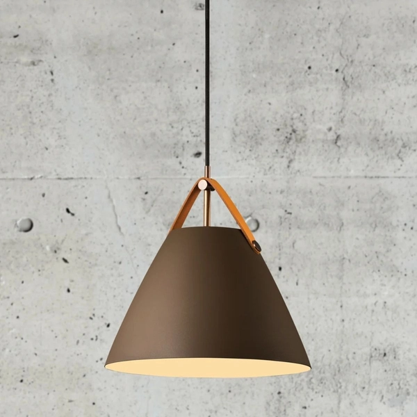Industrialna lampa wisząca Strap 84333009 Nordlux brązowa