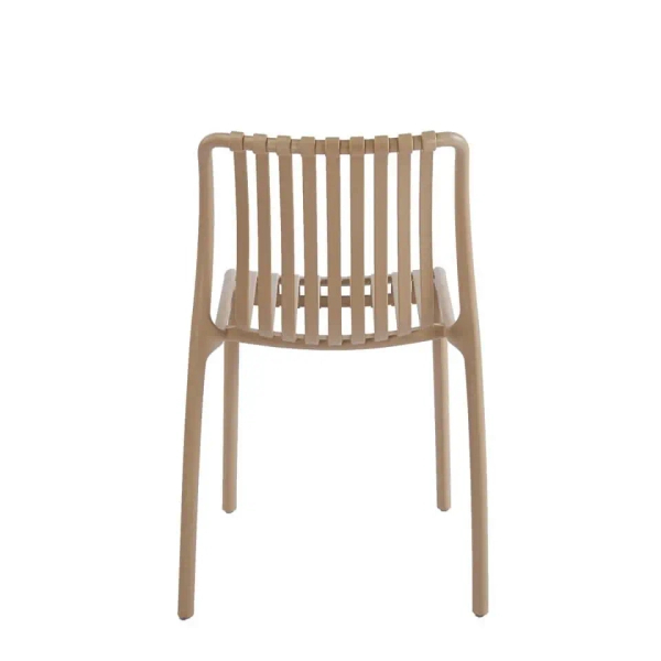 Krzesło do ogrodu STRIPS beżowe KH1501100380 wys. 78 cm