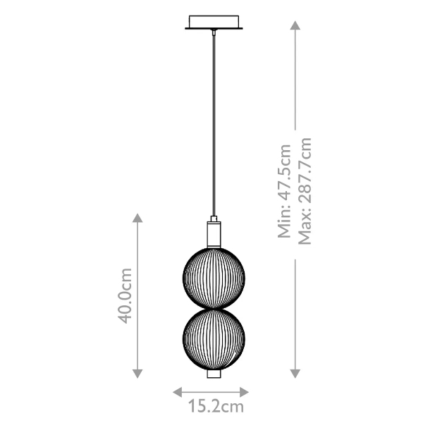 Kulista lampa wisząca Palmas QN-PALMAS-2MP-PN LED 20W 3000K biała