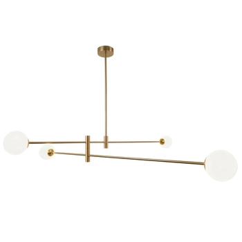 Molekułowa lampa wisząca Cape Town p04167br Cosmolight metal szkło biała mosiądz