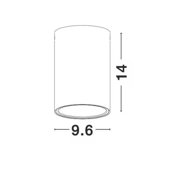 Sufitowa lampa CASENDA LE65137 metalowa tubka do salonu czarna