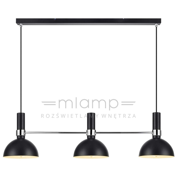 LAMPA wisząca LARRY 106855 Markslojd metalowa OPRAWA zwis kopuły belka chrom czarna