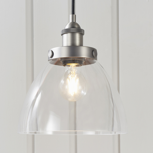 Lampa wisząca Hansen 91738 Endon industrialna stal szczotkowana