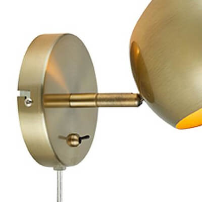 Lampa na ściane z włącznikiem Edgar 108754 Markslojd regulacja złoty
