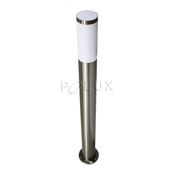Słupek LAMPA stojąca LIVIA 200495 Polux metalowa OPRAWA zewnętrzna do ogrodu outdoor IP44 satyna