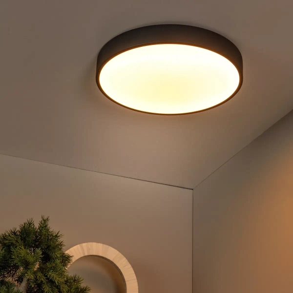 Okrągły plafon UNAR 79185/40/30 Lucide LED 24W 2700K kuchenny czarny