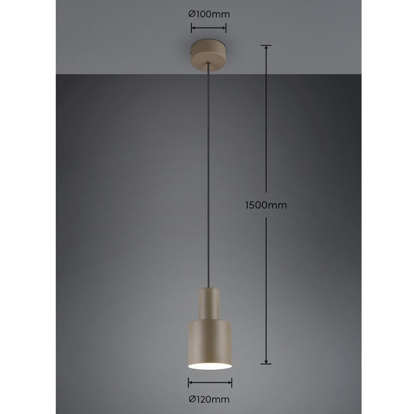 Lampa zwisająca ELIOR DL141319400 Trio regulowana wysokość szary