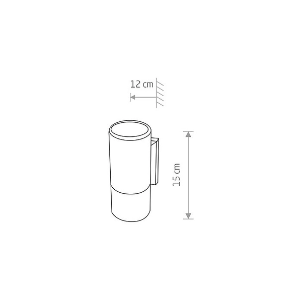 Lampa elewacyjna Exe 8331 czarna tuba ogrodowa minimalistyczna