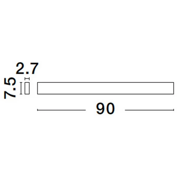 Minimalistyczny kinkiet DURANGO LE42853 belka LED 36W 3000K czarna
