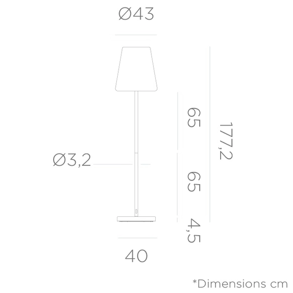 Stojąca lampa solarna LOLA LUMLLS180BRSSNW IP44 na pilota mosiądz biały