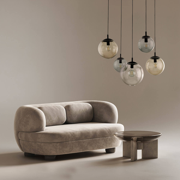 Zwisająca lampa do salonu Esme 4796 kule pająk metalowa multikolor