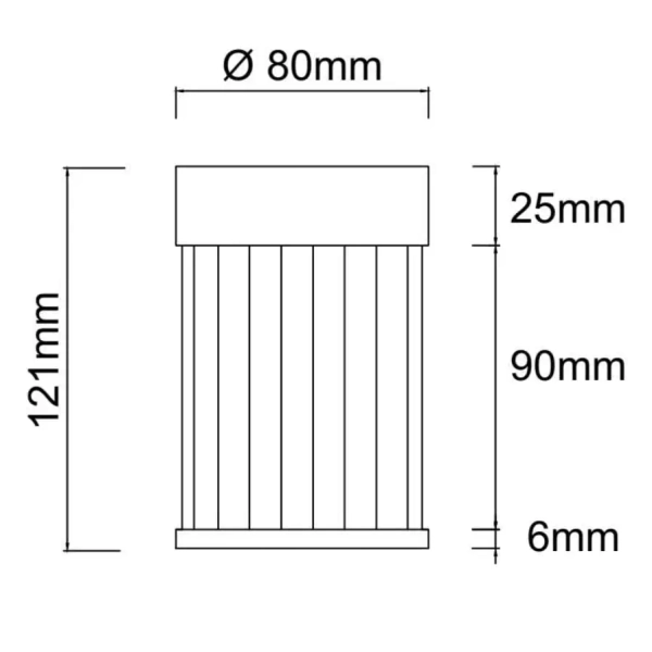 Szklana lampa sufitowa Fiatto PL Nero 8 OR86102 tuba czarna