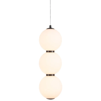 Lampa wisząca PERLA ST-CP231222-3L black LED 12W 3000K kulista czarna biała