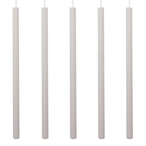 Zwisająca lampa do kuchni Sopel 5 41456 tubki szare beżowe