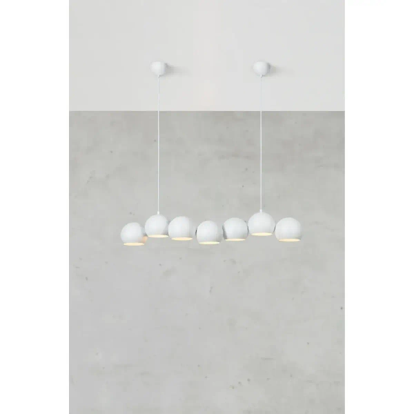 Molekułowa lampa wisząca Cupolo 108859 nad stół metalowa do jadalni biała