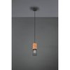 Pojedyncza lampa wisząca  Tosh 304300132 tubka czarna brązowa