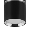 Lampa punktowa natynkowa Dior 04254 Ideus tuba do kuchni czarna chromowana