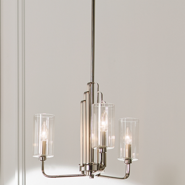 Szklana lampa wisząca QN-KIMROSE3-PN geometryczna nikiel