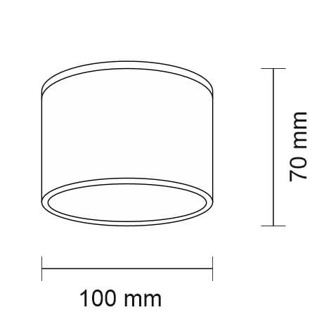 Natynkowa LAMPA sufitowa SUWA 8052 Shilo metalowa OPRAWA do łazienki IP44 czarna