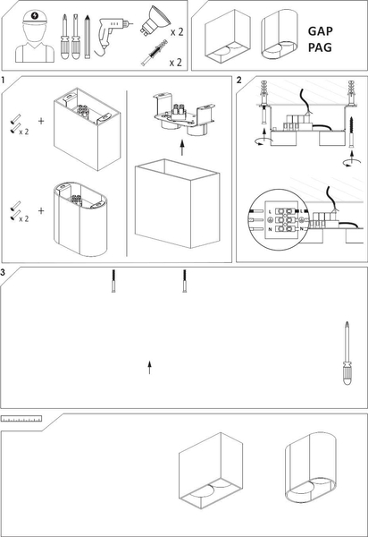 Natynkowa LAMPA sufitowa GAP 9384 Nowodvorski prostokątna OPRAWA metalowa downlight czarna