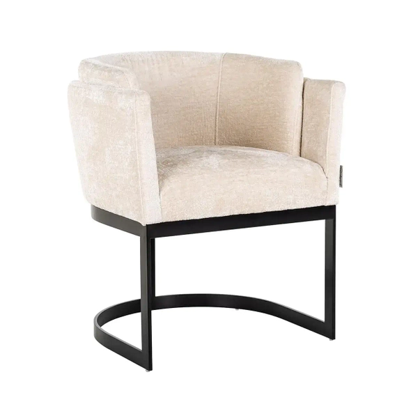 Aksamitne krzesło Emerson S4541 WHITE Richmond Interiors nowoczesne puszyste białe