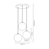Wisząca lampa Reflex MLP8416 kaskada przydymiona złota